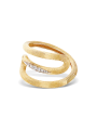 LIBERA GOLD AND DIAMONDS SPIRAL RING